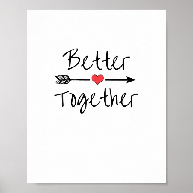 Better Together Modern Aesthetic  Poster (Vorne)