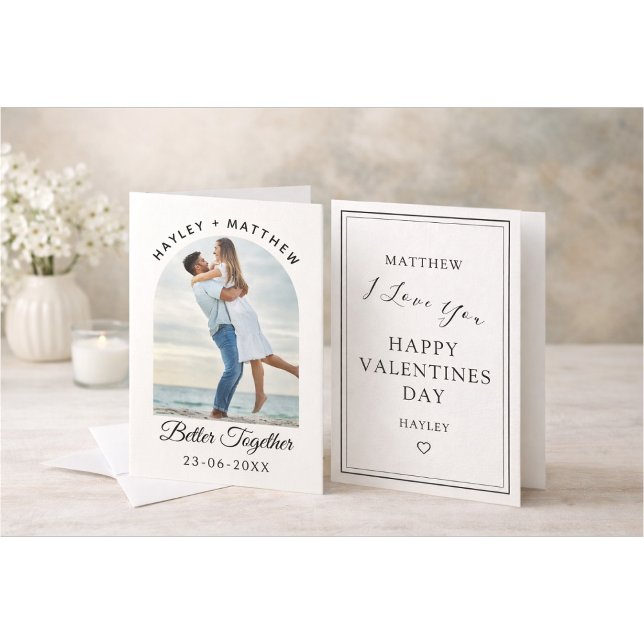 Better Together Valentine's Day gift Photo Dankeskarte (Von Creator hochgeladen)