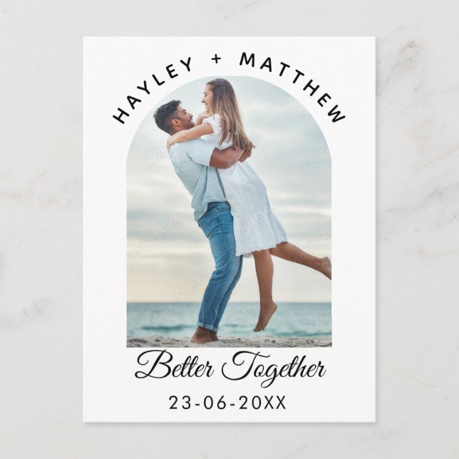 Better Together Valentine's Day Photo Postkarte (Vorderseite)