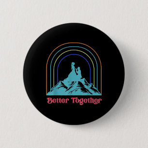 Better Together Wedding Groom Bride Husband Ehefra Button