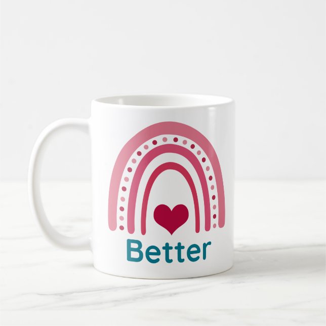 Better Viva Magenta Boho Rainbow Kaffeetasse (Links)