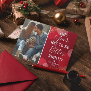 Better Year Foto Christmas Red Feiertagskarte