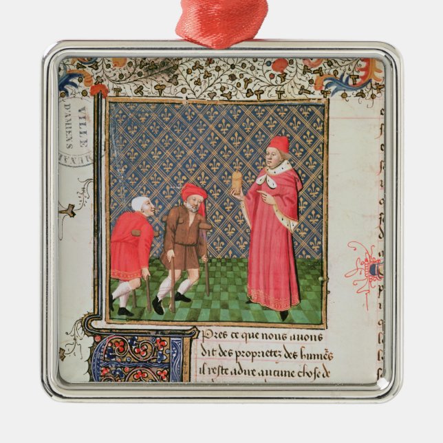 Bettler Silbernes Ornament (Vorne)