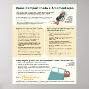 Bettüberwurf und Stillen (Portugiesisch) Poster