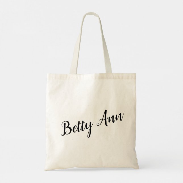 Betty Ann individuell anpassbare Script Design Tot Tragetasche (Rückseite)