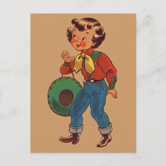 Betty das Cowgirl Postkarte (Vorderseite)