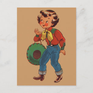 Betty die Cowgirl Postkarte