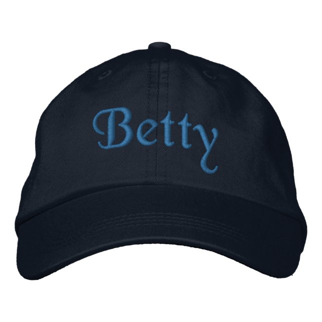 Betty Personalisiert bestickte Baseball Cap Blue Bestickte Baseballkappe (Vorderseite)