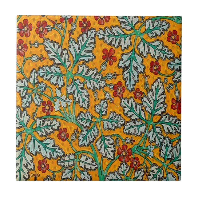 Betty's gelbe Blumen Fliese (Vorderseite)