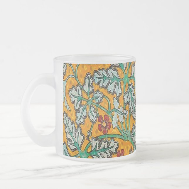 Betty's gelbe Blumen Mattglastasse (Links)
