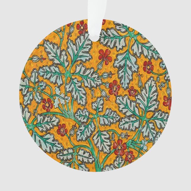 Betty's gelbe Blumen Ornament (Vorderseite)
