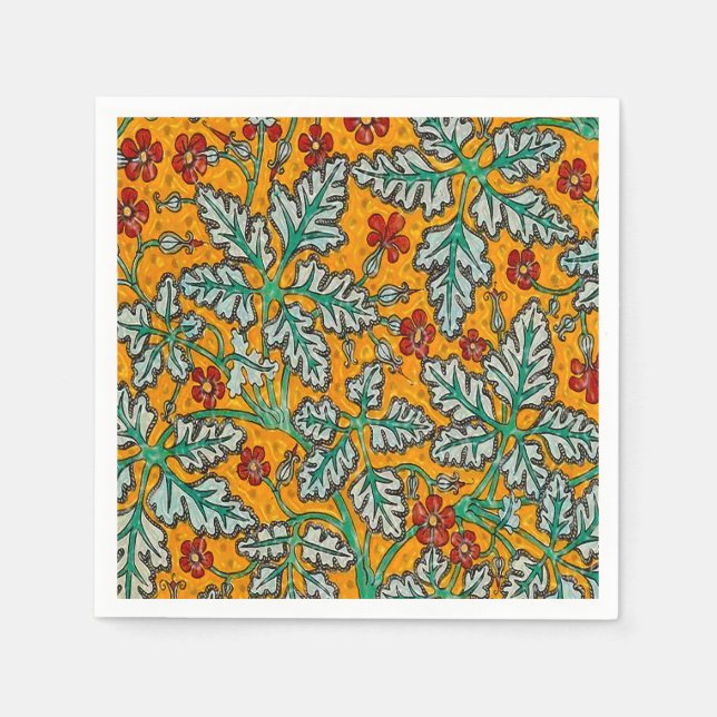 Betty's gelbe Blumen Serviette (Vorderseite)