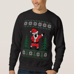 Betupfende hässliche Weihnachtsstrickjacke Sankt Sweatshirt