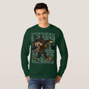 Betupfende Krampus hässliche Weihnachtsstrickjacke T-Shirt