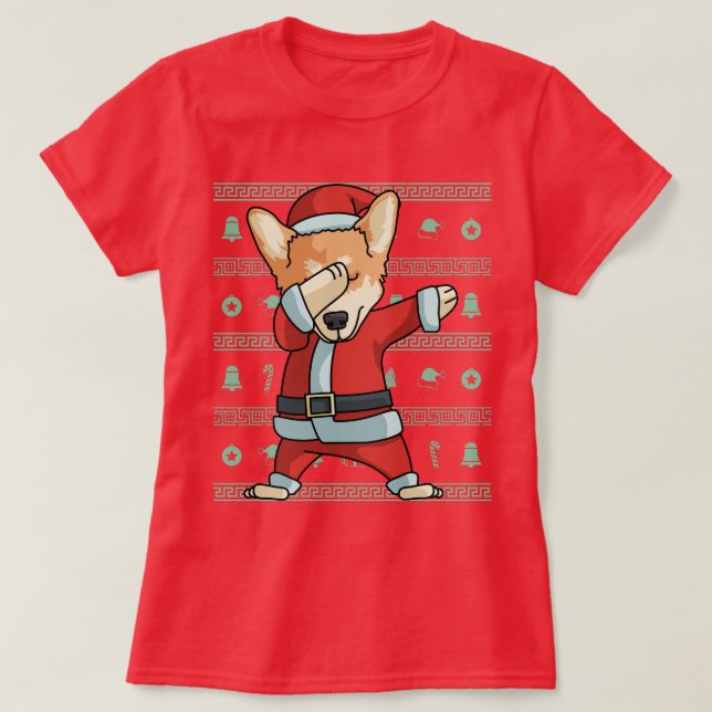 Betupfender CorgihundT - T-Shirt (Design vorne)