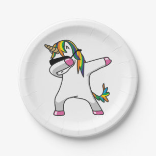 Betupfender Unicorn-PapierTeller Pappteller