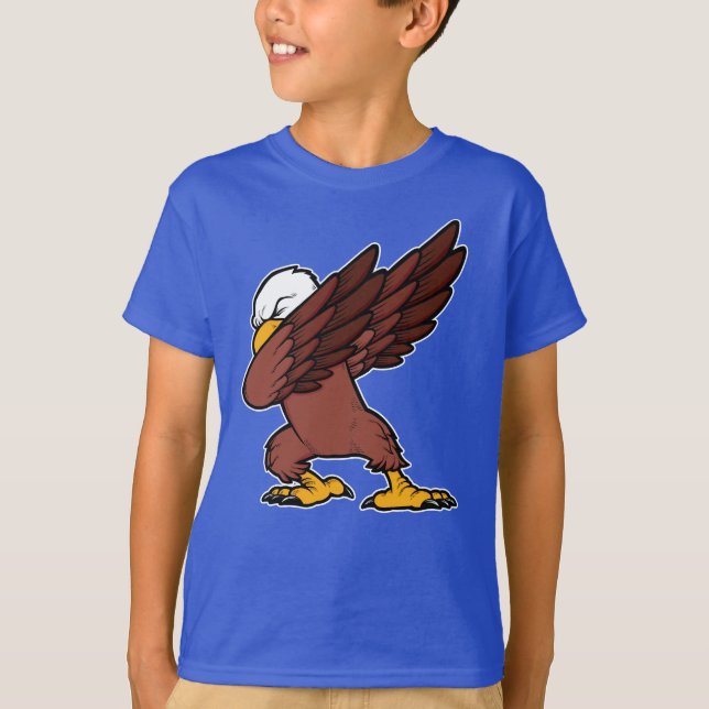 Betupfender Weißkopfseeadler-lustiger Klecks-Vogel T-Shirt (Vorderseite)