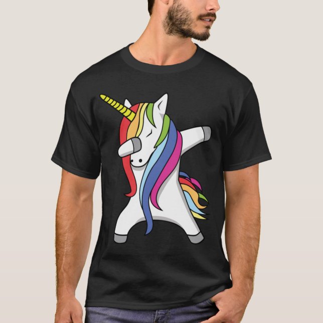 BETUPFENDES EINHORN-LUSTIGES T-Shirt (Vorderseite)