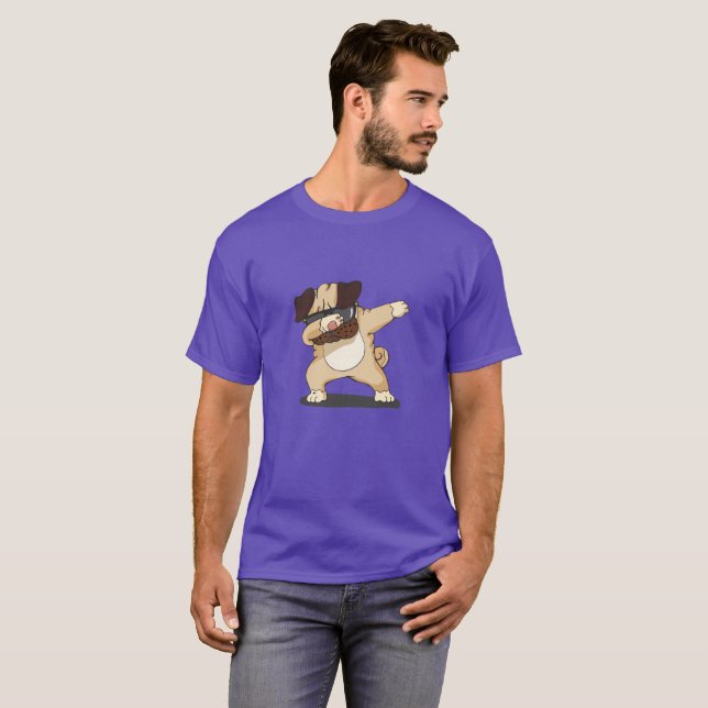 Betupfendes Mops-lustiges Shirt (Vorne ganz)