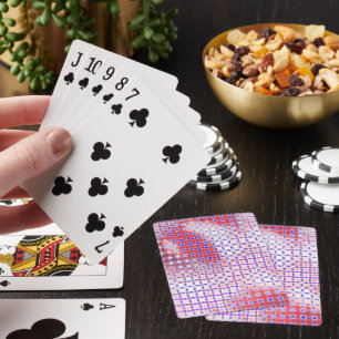 Betupfte Flecken unter einem rustikalen, antiquier Spielkarten
