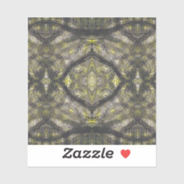 Betwixt Abstract Dark Yellow Black Watercolor Art Aufkleber