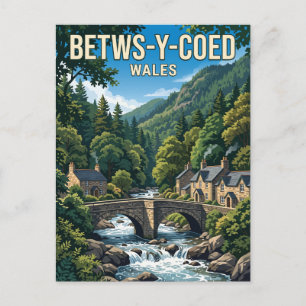 Betws-y-Coed Wales Postkarte