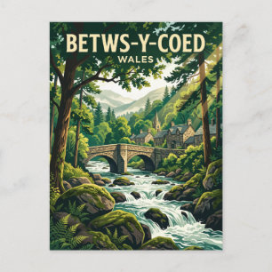 Betws-y-Coed Wales Postkarte