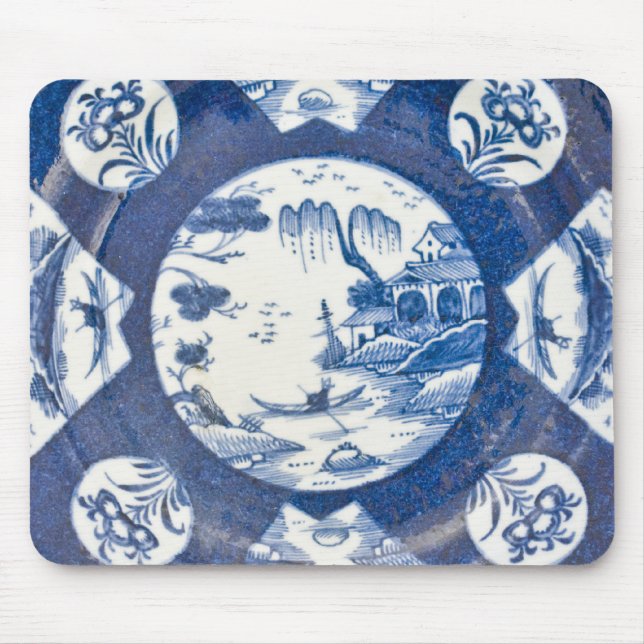 Beugen Sie die blauen u. weißen chinesischen Mousepad (Vorne)