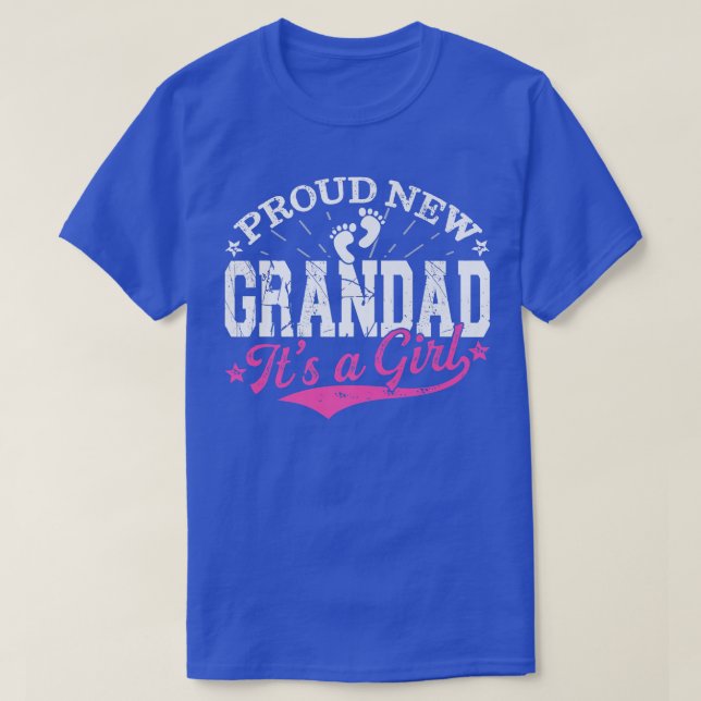 Beunruhigend Gender Offenbarung Proud New Grandad  T-Shirt (Design vorne)