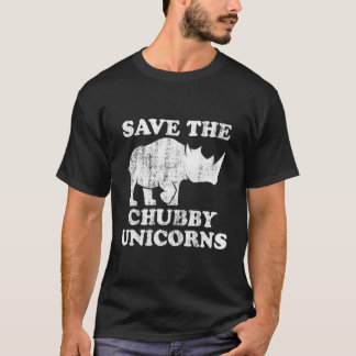 Beunruhigend Gerettet Chubby Unicorns Vintagen Sti T-Shirt