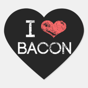 Beunruhigend "I Liebe Bacon" Herz-Aufkleber