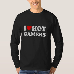 Beunruhigend ich Herz Hot Gamers in Liebe Hot Game T-Shirt