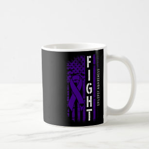 Beunruhigende US-Flagge Lila Ribbon-Epilepsie A Kaffeetasse