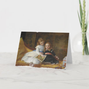 Beunruhigende Viktorianische Grußkarte für zwei ju Karte