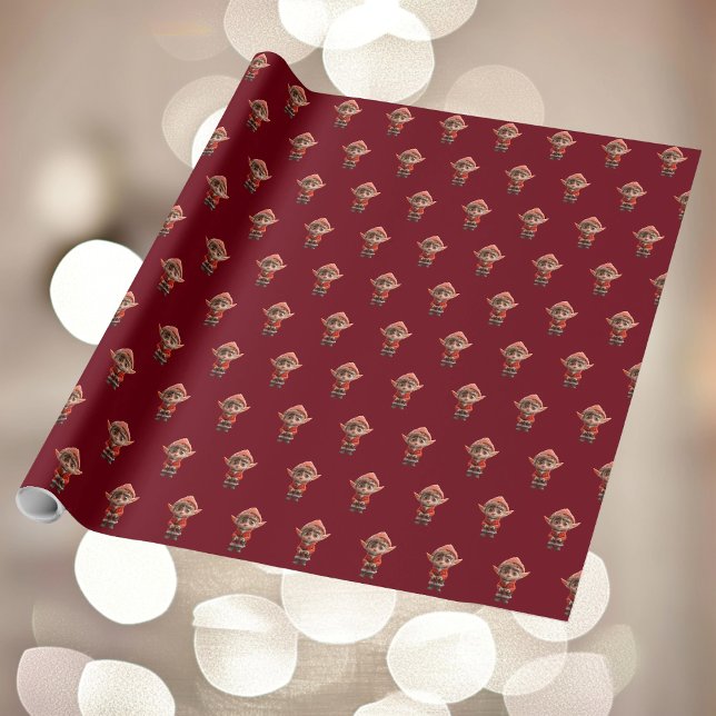 Beunruhigendes Little Elf Wrapping Paper Geschenkpapier (Von Creator hochgeladen)
