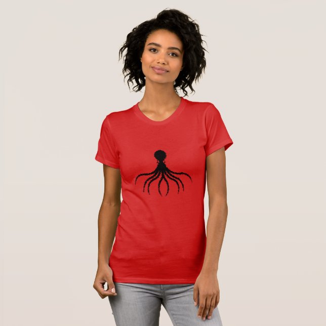 Beunruhigendes Octopus-Design - Frauen-Bella+Leinw T-Shirt (Vorne ganz)