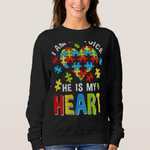 beunruhigt bin ich seine Stimme, er ist mein Herz Sweatshirt