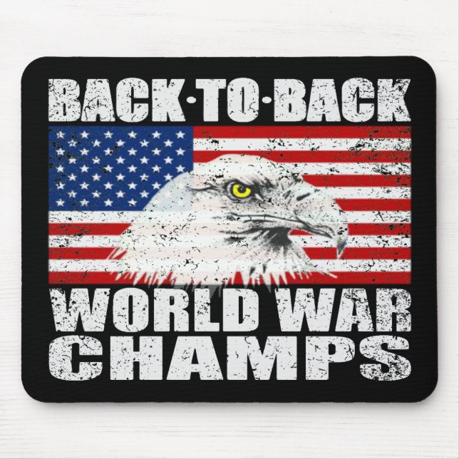 Beunruhigt zurück zu hinteren Weltkrieg-Champions Mousepad (Vorne)