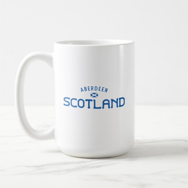 Beunruhigte Aberdeen Schottland Kaffeetasse (Links)