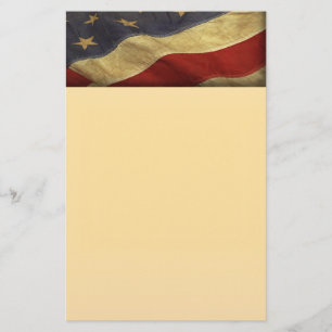 Beunruhigte amerikanische Flagge Briefpapier