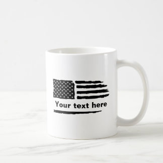 Beunruhigte amerikanische Flagge - Personalisiert  Kaffeetasse