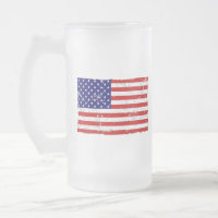 Beunruhigte amerikanische Flaggen-Glas-Tasse