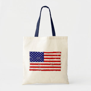 Beunruhigte amerikanische Flaggen-Taschen-Tasche Tragetasche