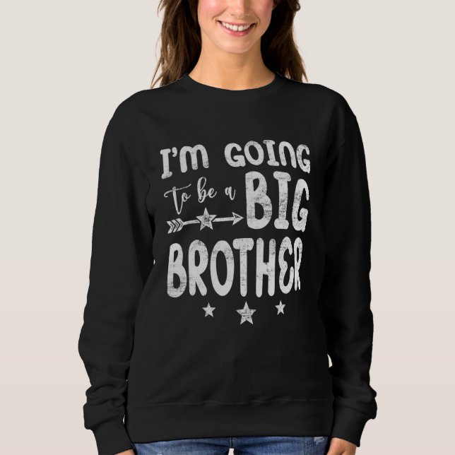 Beunruhigte Baby-Schwangerschaft Bday Big Bro bald Sweatshirt (Vorderseite)