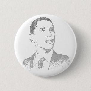 Beunruhigte Barack Obama Knöpfe Button