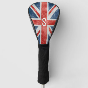 Beunruhigte britische Flagge Mit Monogramm Golf Headcover