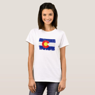 Beunruhigte Colorado-Flagge T-Shirt