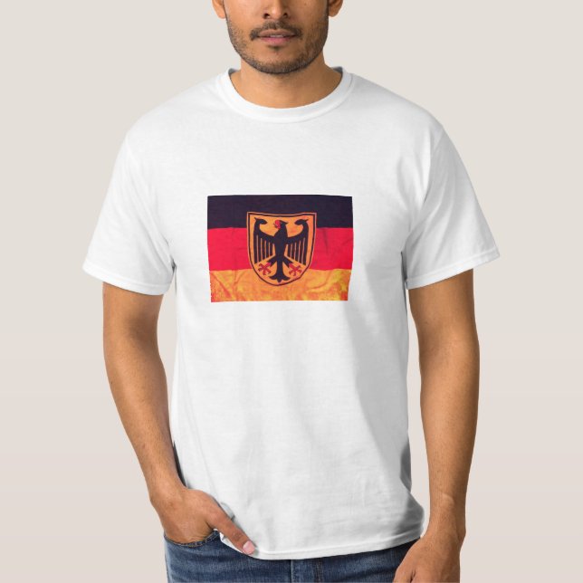 Beunruhigte deutsche Flagge T-Shirt (Vorderseite)