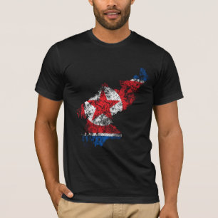 Beunruhigte Flagge Nordkoreas T-Shirt