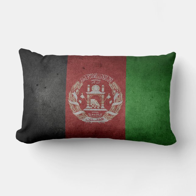 Beunruhigte Flagge von Afghanistan Lendenkissen (Vorderseite)